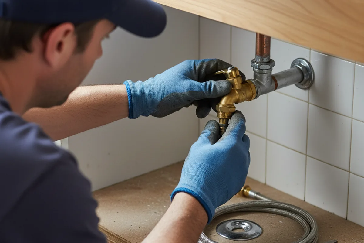 Shutoff valve and fitting work during Emergency Plumbing in Accord